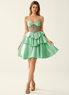Aurisse Green Mini Dress image4