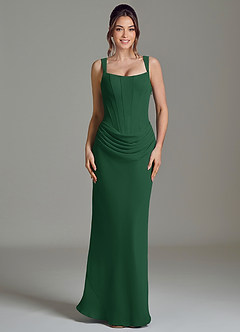 Azazie Niamh Suknie dla druhen Syrena Gorset Szyfon Do ziemi Sukienka image3