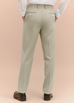 front James Tan Structured Stretch Dress Pants