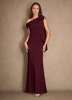 Azazie Myers Klänningar till brudens mor Klänning Sjöjungfru i Stretch crepe Plisserad Cabernet image1