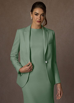 front Kennedy Matcha Completo giacca elasticizzata strutturata e abito elegante