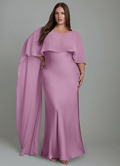 Azazie Stefania Bridesmaid Dresses Wisteria A-Line Stretch Satin Dress image9