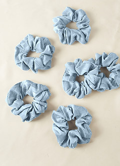 front Matching Color Bridesmaid Floral Burnout Over Size Scrunchie Set