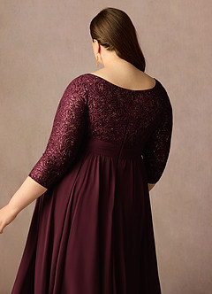 Azazie Carmena Klänningar till brudens mor Klä A-Line i Chiffong Paljetter Cabernet image8