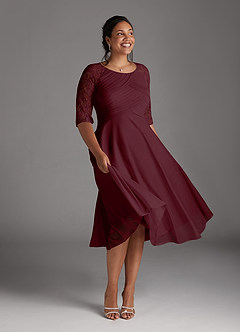 Azazie Gracelyn Abiti per la Madre della Sposa Abito A-Line in Pizzo Cabernet image8