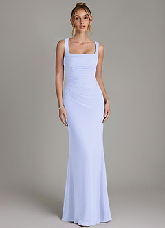 Azazie Agustina Bridesmaid Dresses Lavender Mermaid Corset Chiffon Dress image5