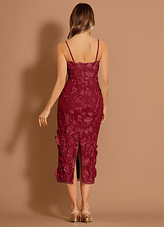 Della Merlot Midi Dress image3