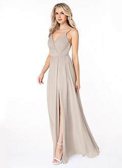 Azazie Gracie Jurken voor bruidsmeisjes Jurk van Chiffon met A-Lijn Geplooid Vorst image4