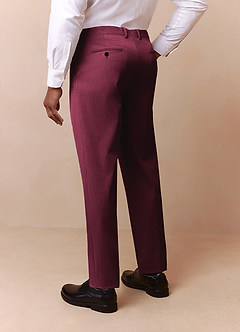 front James Burgundy Structured Stretch Dress Pants