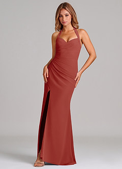 Azazie Emeria Suknie dla druhen Syrena Dekolt w kształcie serca Szyfon Do ziemi Sukienka image1