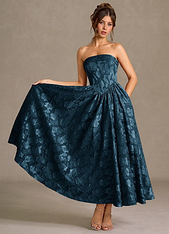 Mila Navy Midi Dress image5