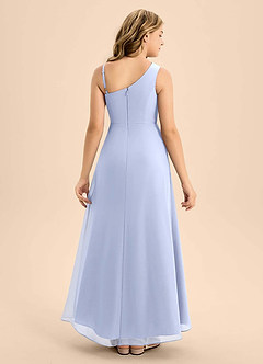 Azazie Brooke Junior Ice A-Line Side Slit Chiffon Dress image2