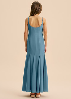 Azazie Evey Junior Abito Sirena in Chiffon Plissettato Bermuda image2