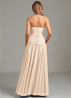 Azazie Vashti Bridesmaid Dresses White Alabaster A-Line Chiffon Dress image2
