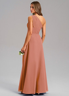 Azazie Phaedra Bridesmaid Dresses MAI TAI A-Line One Shoulder Chiffon Dress image7