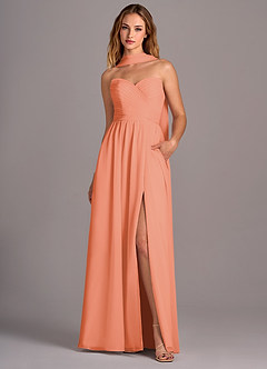 Azazie Joni Bridesmaid Dresses Sunset A-Line Strapless Chiffon Convertible Dress image1