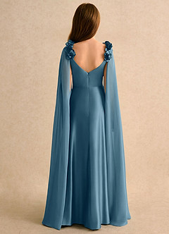 Azazie Rosita Girls Formal Flower Girl Klänningar Klä A-Line i Stretch Satin Plisserad image2