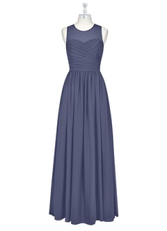 Azazie Nina Bridesmaid Dresses Stormy A-Line Pleated Chiffon Dress image6
