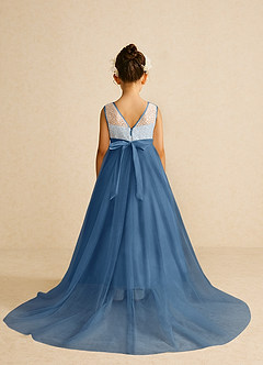 Azazie Tay Flower Girl Dresses Twilight A-Line Sequins Tulle Dress image2