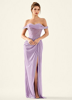 Seraphinalyn Lilac Satin Faced Chiffon Satin Faced Chiffon Prom Dress image6