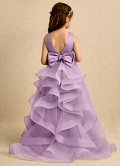 Azazie Lior Flower Girl Dresses Wisteria Ball-Gown Pleated Tulle Dress image1