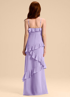 Azazie Evara Junior Abito A-Line in Chiffon Lilla image2
