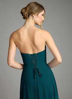 Azazie Ayla Abiti da Damigella Abito A-Line in Chiffon Scollo a Cuore Pino image12