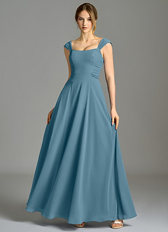 Azazie Oasis Bridesmaid Dresses Bermuda A-Line with Pockets Chiffon Dress image7