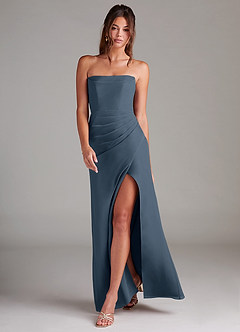 Azazie Leonis Vestidos de madrinha de casamento Vestir Netuno de Chiffon de Bainha com Sem alças image7