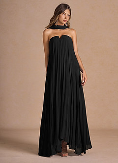 Nahla Black Allover Pleated Maxi Dress image6