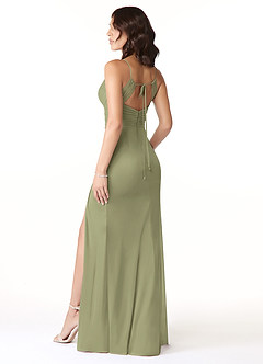 Azazie Reneya Bridesmaid Dresses Pistachio Mermaid Bow Mesh Dress image4