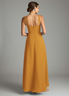 Azazie Debra Vestidos de damas de honor Vestido de Caramelo de Gasa de Corte en A Convertible con Con bolsillos image6