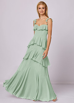 Barbie ♥ Azazie Bridesmaid Dresses Agave A-Line Sweetheart Neckline Chiffon Dress image1