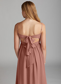 Azazie Zeya Junior Cedar Rose A-Line Chiffon Dress image2