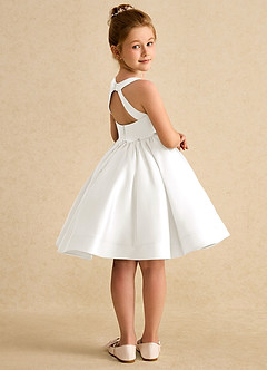 Azazie Julietta vestidos de niña de las flores Vestido de Marfil de Tul de Princesa con Convertible image8