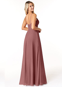 Azazie Moira Bridesmaid Dresses A-Line Scoop Chiffon Floor-Length Dress image4