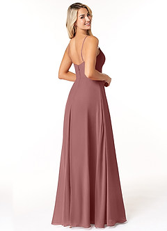 Azazie Moira Bridesmaid Dresses Desert Rose A-Line Scoop Chiffon Dress image5