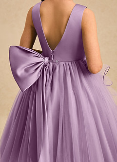 Azazie Savannah Flower Girl Dresses Wisteria Ball-Gown Lace Tulle Dress image5