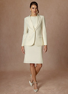 front Charlotte Kość Słoniowa Elegancki Komplet Z Marynarką I Garniturem