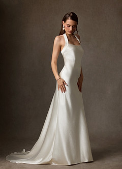Azazie Marielle Abiti da Sposa Abito A-Line in ammaliatore Bianco Antico image5