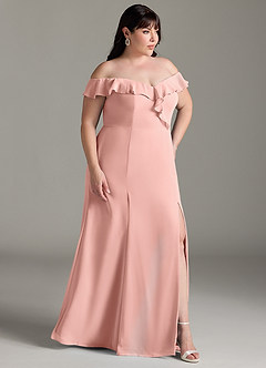 Azazie Sophie Bridesmaid Dresses Rosette A-Line Off the Shoulder Chiffon Convertible Dress image10