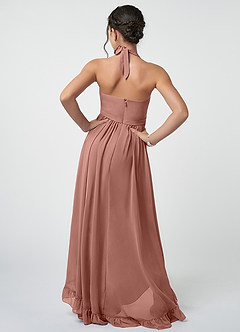 Azazie Hermione Junior Cedar Rose A-Line Chiffon Dress image3