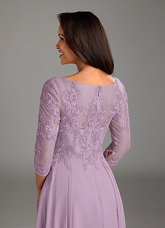 Azazie Marge Mother of the Bride Dresses Wisteria A-Line Scoop Lace Chiffon Dress image4