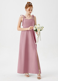 Azazie Rosey Junior Vintage Mauve A-Line Sweetheart Neckline Stretch Crepe Dress image1