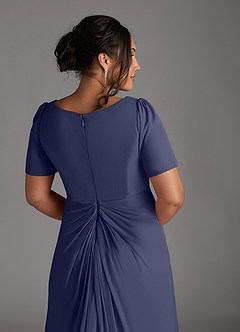 Azazie Bessie Mother of the Bride Dresses Stormy A-Line Pleated Mesh Dress image10