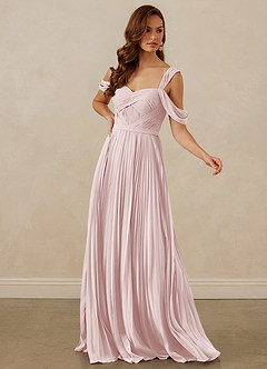 Christian Siriano Bridal for Azazie 1013 Bridesmaid Dresses Blushing Pink A-Line Off the Shoulder Chiffon Dress image7