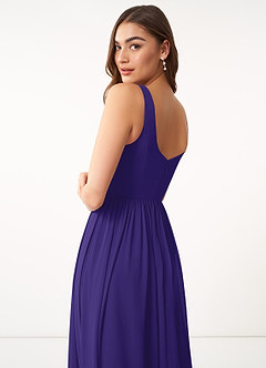 Azazie Keyla Bridesmaid Dresses Regency A-Line V-Neck Pleated Chiffon Dress image17