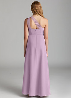 Azazie Maive Junior Wisteria A-Line Pleated Chiffon Dress image3