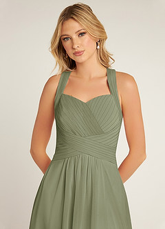 Azazie Claudia Bridesmaid Dresses Pistachio A-Line Sweetheart Neckline Chiffon Dress image5