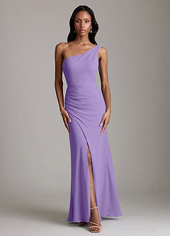 Azazie Madelyn Bridesmaid Dresses Tahiti Mermaid One Shoulder Chiffon Convertible Dress image7